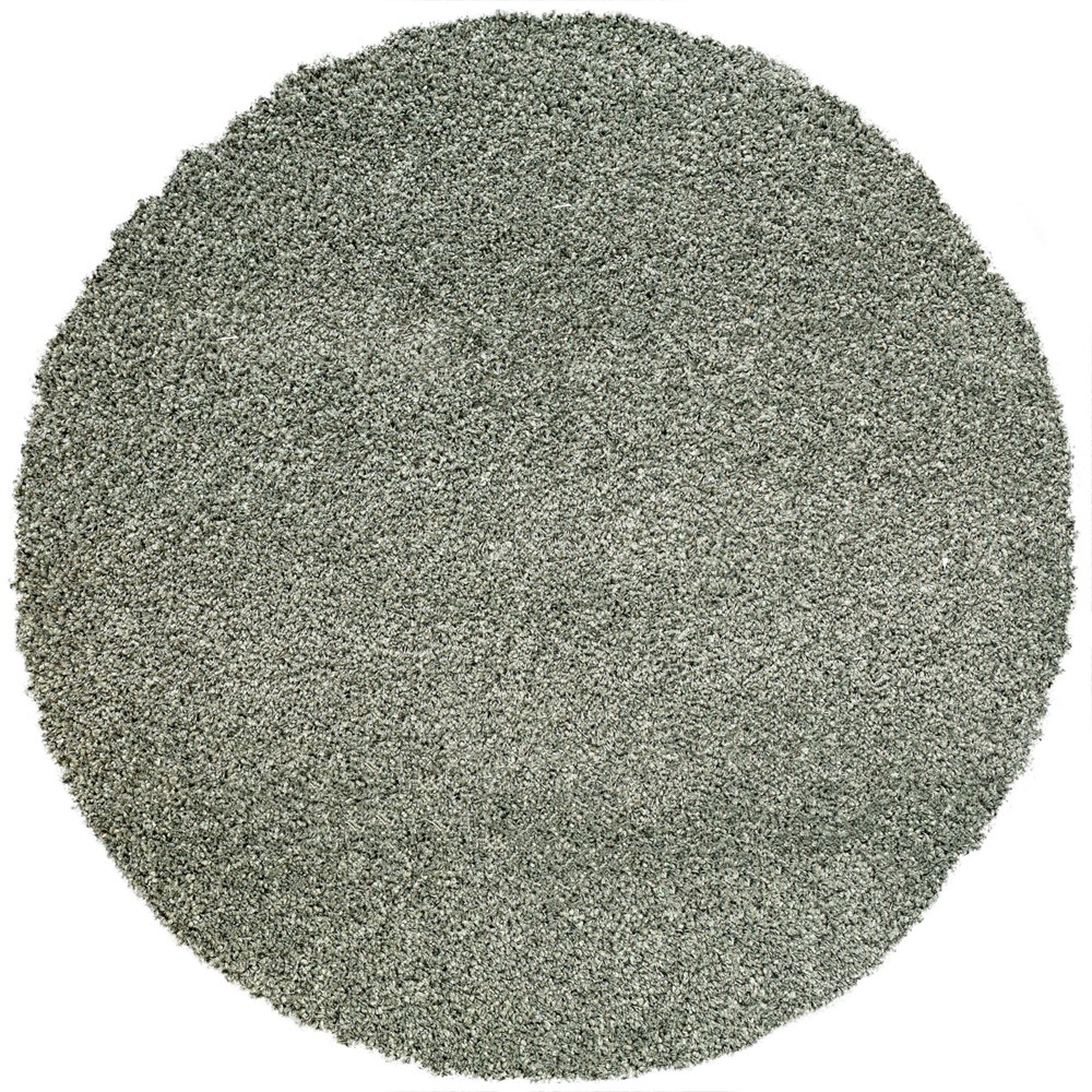 Twilight Speckled Shaggy Circle Rugs 39001 4422 in Green